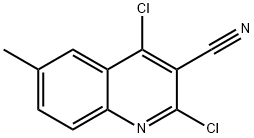 3-Quinolinecarbonitrile, 2,4-dichloro-6-methyl- Struktur