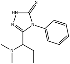 5-(1-(二甲基氨基)丙基)-4-苯基-2,4-二氢-3H-1,2,4-三唑-3-硫酮,749906-81-8,结构式