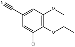 Benzonitrile, 3-chloro-4-ethoxy-5-methoxy- Structure