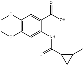 Benzoic acid, 4,5-dimethoxy-2-[[(2-methylcyclopropyl)carbonyl]amino]- Structure