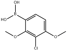 (3-Chloro-2,4-dimethoxyphenyl)boronic acid 化学構造式