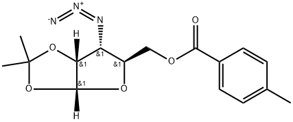 α-D-Ribofuranose, 3-azido-3-deoxy-1,2-O-(1-methylethylidene)-, 5-(4-methylbenzoate) Structure