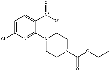 1-Piperazinecarboxylic acid, 4-(6-chloro-3-nitro-2-pyridinyl)-, ethyl ester Structure