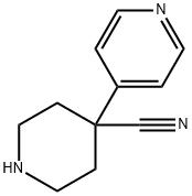 4-pyridin-4-ylpiperidine-4-carbonitrile 化学構造式