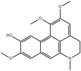 4H-Dibenzo[de,g]quinolin-10-ol, 5,6-dihydro-1,2,9-trimethoxy-6-methyl- 化学構造式