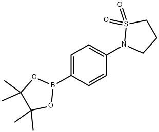 4-(1,1-二氧化-2-异噻唑烷基)苯硼酸频哪醇酯 结构式