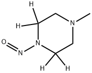 N-Methyl-N’-nitrosopiperazine-d4 结构式