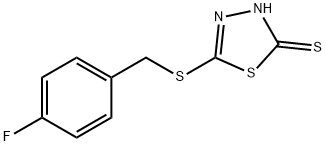 1,3,4-Thiadiazole-2(3H)-thione, 5-[[(4-fluorophenyl)methyl]thio]- Struktur