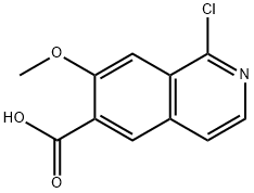 1-氯-7-甲氧基异喹啉-6-羧酸, 758710-75-7, 结构式