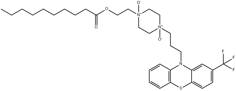 1-(2-(Decanoyloxy)ethyl)-4-(3-(2-(trifluoromethyl)-10H-phenothiazin-10-yl)propyl)piperazine 1, 4-Dioxide 结构式