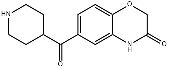 2H-1,4-Benzoxazin-3(4H)-one, 6-(4-piperidinylcarbonyl)- 化学構造式