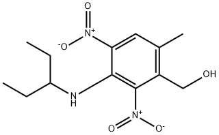 Benzenemethanol, 3-[(1-ethylpropyl)amino]-6-methyl-2,4-dinitro- Struktur