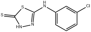 1,3,4-Thiadiazole-2(3H)-thione, 5-[(3-chlorophenyl)amino]- 化学構造式
