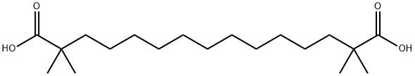Pentadecanedioic acid, 2,2,14,14-tetramethyl- Structure