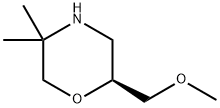 Morpholine,2-(methoxymethyl)-5,5-dimethyl-,(2S)- Structure