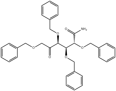 D-xylo-5-Hexulosonamide, 2,3,4,6-tetrakis-O-(phenylmethyl)- Structure