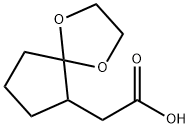 2-(1,4-二氧杂螺[4.4]壬-6-基)乙酸 结构式