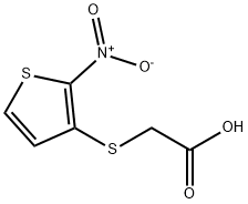 2-[(2-nitrothiophen-3-yl)sulfanyl]acetic Acid,77151-59-8,结构式