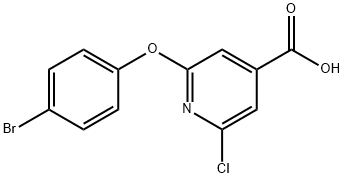 2-(4-bromophenoxy)-6-chloropyridine-4-carboxylic acid 结构式