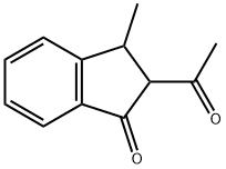 2-乙酰基-3-甲基-2,3-二氢-1H-茚-1-酮, 77404-32-1, 结构式