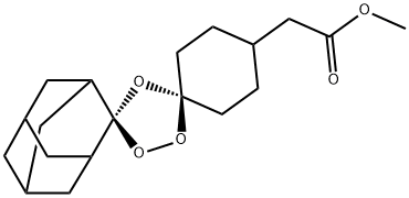 METHYL 2-((1R,3R,4''S,5R,5'S,7R)-DISPIRO[ADAMANTANE-2,3'-[1,2,4]TRIOXOLANE-5',1''-CYCLOHEXAN]-4''-YL)ACETATE,774597-73-8,结构式