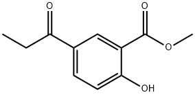 2-Hydroxy-5-(1-oxopropyl)benzoic acid methyl ester,77526-99-9,结构式