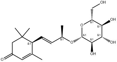 (6R,9R)-3-Oxo-α-ionol glucoside Structure