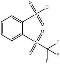 Benzenesulfonyl chloride, 2-[(trifluoromethyl)sulfonyl]- 化学構造式