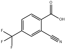 2-氰基-4-(三氟甲基)苯甲酸, 779-16-8, 结构式