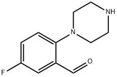 5-氟-2-(哌嗪-1-基)苯甲醛 结构式