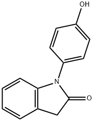 1-(4-hydroxyphenyl)-1H,3H-indol-2-
one 结构式