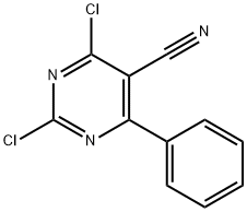 2,4-二氯-6-苯基-5-嘧啶甲腈 结构式