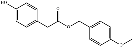Benzeneacetic acid, 4-hydroxy-, (4-methoxyphenyl)methyl ester 化学構造式