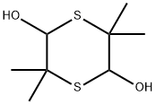 1,4-Dithiane-2,5-diol, 3,3,6,6-tetramethyl- Struktur