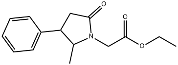 1-Pyrrolidineacetic acid, 2-methyl-5-oxo-3-phenyl-, ethyl ester Struktur