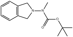 Carbamic acid, N-(1,3-dihydro-2H-isoindol-2-yl)-N-methyl-, 1,1-dimethylethyl ester 化学構造式