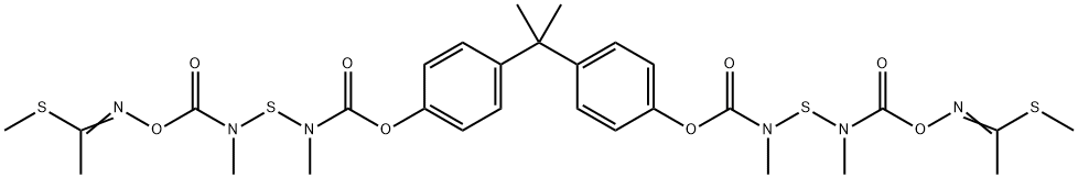 5-OXO-2,4,8-TRIMETHYL-6-OXA-3,9-DITHIA2,4,7-TRIAZADEC-7-ENOIC ACID, (1METHYLETHYLIDENE)DI-4,1-PHENYLENE ESTER 结构式