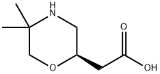 2-Morpholineacetic acid, 5,5-dimethyl-, (2R)- Structure