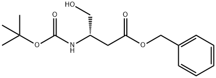 Butanoic acid, 3-[[(1,1-dimethylethoxy)carbonyl]amino]-4-hydroxy-,phenylmethyl ester, (3S)- Struktur