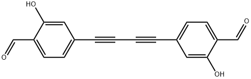 4,4'-(buta-1,3-diyne-1,4-diyl)bis(2-hydroxybenzaldehyde) Structure