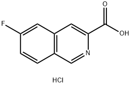 6-Fluoroisoquinoline-3-carboxylic acid hydrochloride Struktur