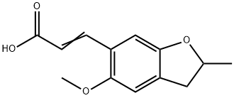 3-(5-甲氧基-2-甲基-2,3-二氢苯并呋喃-6-基)丙烯酸 结构式