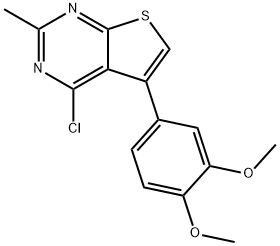 Thieno[2,3-d]pyrimidine, 4-chloro-5-(3,4-dimethoxyphenyl)-2-methyl- Structure