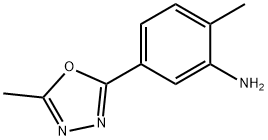 2-methyl-5-(5-methyl-1,3,4-oxadiazol-2-yl)aniline(SALTDATA: FREE) Structure