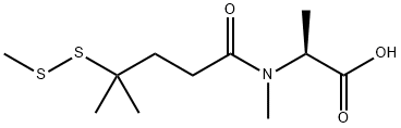 L-Alanine, N-methyl-N-[4-methyl-4-(methyldithio)-1-oxopentyl]- Structure