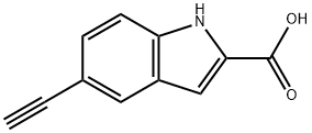 1H-Indole-2-carboxylic acid, 5-ethynyl- Struktur