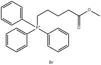 Phosphonium, (5-methoxy-5-oxopentyl)triphenyl-, bromide Structure