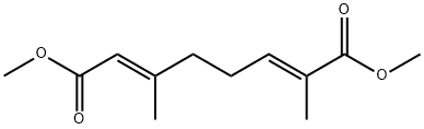 2,6-Octadienedioic acid, 2,6-dimethyl-, dimethyl ester, (E,E)- (9CI) 化学構造式