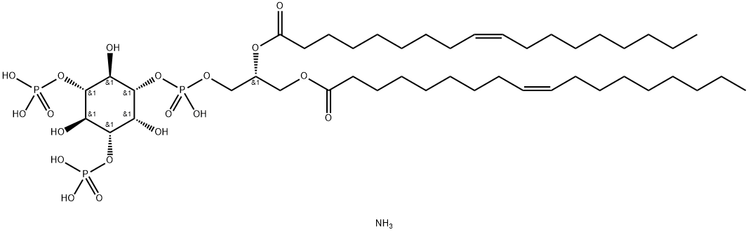 1,2-dioleoyl-sn-glycero-3-phospho-(1'-Myo-inositol-3',5'-bisphosphate) (aMMoniuM salt) Structure