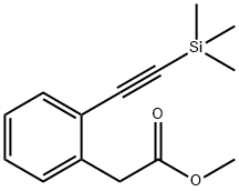 Benzeneacetic acid, 2-[2-(trimethylsilyl)ethynyl]-, methyl ester 结构式